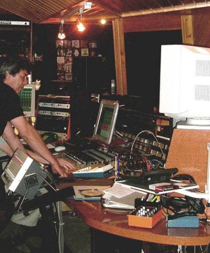2006 Daniel in studio working on his musical 'God is a woman'